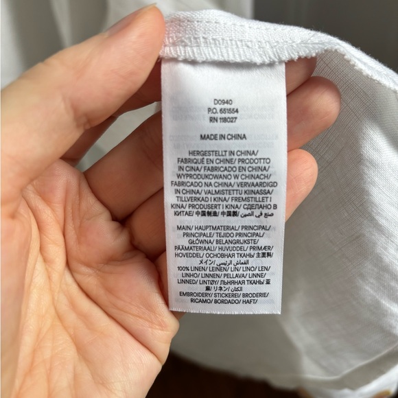 Boden Una embroidered White Maxi Dress 100% Linen - Picture 12 of 16